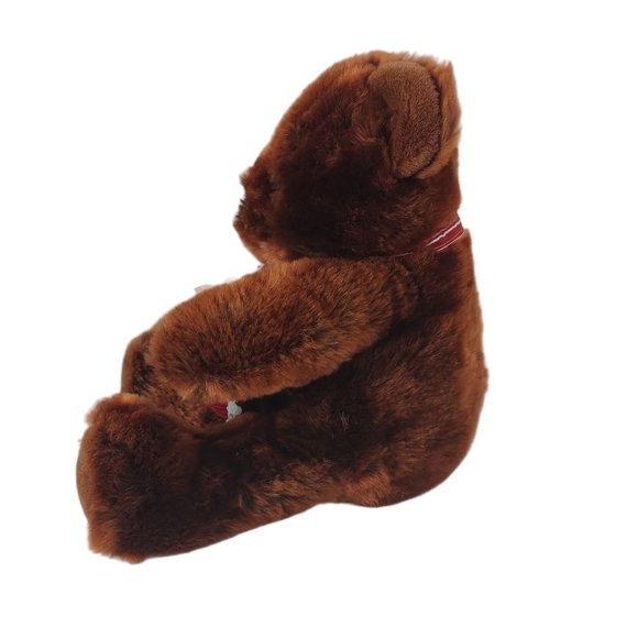 Valentines Day Brown Teddy Bear W/Red Heart Plush 16" Stuffed Animal - Picture 4 of 6